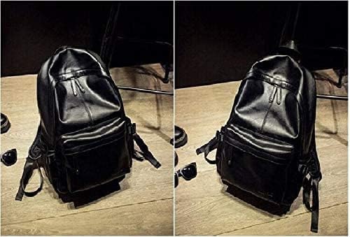 Korean version Fashion Stylish Leather Shoulder bag backpack high capacity travel bag 15inch laptop bag For Men