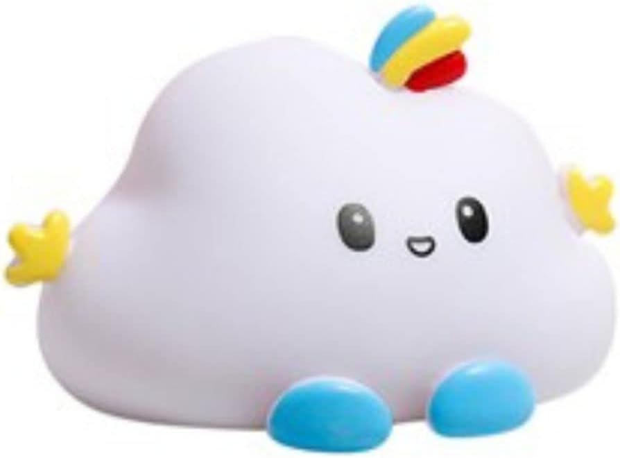 Cloud Shaped LED Night Light for Kids Soft Silicone Light for Kids (White)