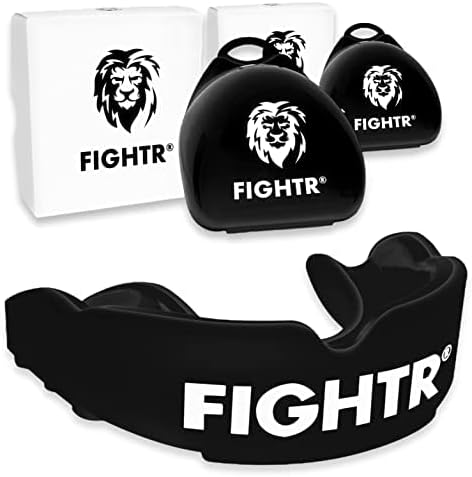 FIGHTR Premium Mouth Guard - for Excellent Breathing & Easy to fit | Sports Mouth Guard for Boxing, MMA, Football, Lacrosse, Hockey and Other Sports | incl. hygienic Box