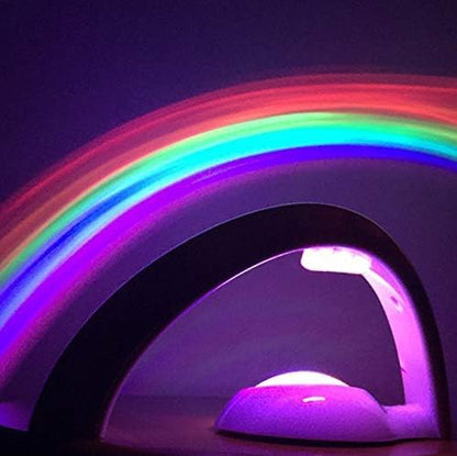 Xdalula Rainbow Led Lights - Rainbow Projector Lamp Rainbow Maker with 5 LED Bulbs, Rainbow Night Light Projector Rainbow Lights for Bedroom and Children Gift