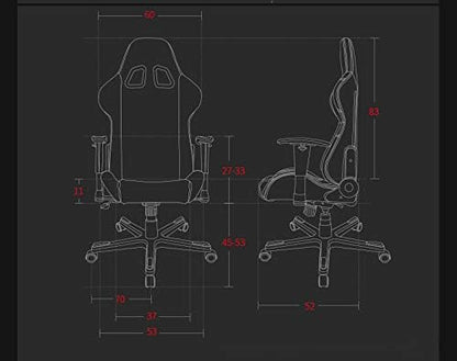 Adjustable Gaming Chair Galxy Design Adjustable Height/Back with Headrest and Backrest,Fixed Padded Arms, 170 Degree Reclining (Yellow & Black)