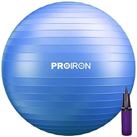 PROIRON Yoga Ball Anti-Burst Exercise Ball Chair with Quick Pump Slip Resistant Gym Ball Supports 500KG Balance Ball for Pilates Yoga Birthing Pregnancy Stability Gym Workout Training