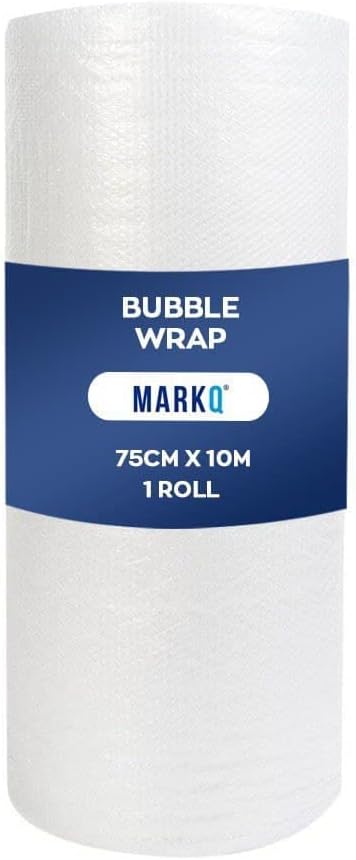 MARKQ Bubble Wrap Roll, 75 cm x 10 m Air Bubble Cushioning Wrap for Packaging, Shipping, Mailing, Packing and Moving Supplies