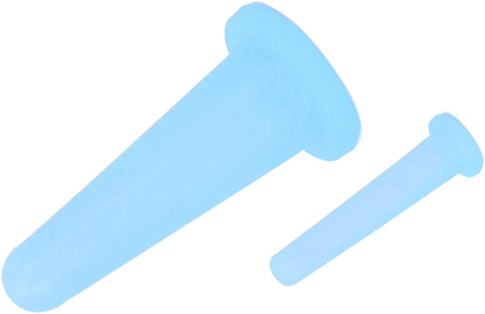 Face Cupping Set, 2 PCS Soft Facial Vacuum Massage Cup Portable Women Home Use (Blue)