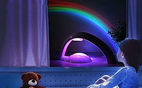 Xdalula Rainbow Led Lights - Rainbow Projector Lamp Rainbow Maker with 5 LED Bulbs, Rainbow Night Light Projector Rainbow Lights for Bedroom and Children Gift