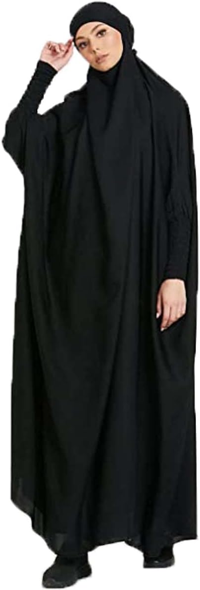 Women's Muslim One Piece Prayer Dress for Women Abaya Dress Islamic Middle East Dubai Turkey Maxi Abaya Kaftan with Hijab Dress in Full Length