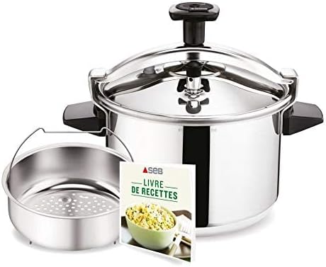 Tefal Stainless Steel Clipso Precision Pressure Cooker 10 Liter, Silver P4411562