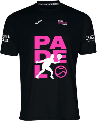 Barcelona Padel Tour - Vueling Cup Men's Technical Short Sleeve T-Shirt - Special Padel Print - Soft Touch and Quick Drying - Sportswear