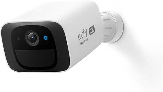 eufy Security C210 SoloCam, Wireless Outdoor Camera, 2K Resolution, No Monthly Fee, Wireless, 2.4 GHz Wi-Fi, HomeBase 3 Compatible