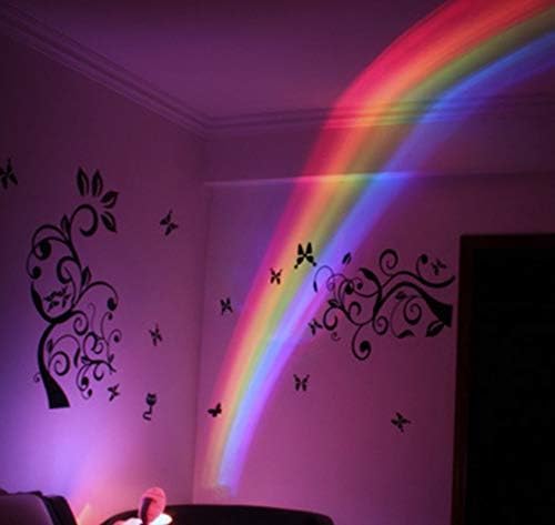 Xdalula Rainbow Led Lights - Rainbow Projector Lamp Rainbow Maker with 5 LED Bulbs, Rainbow Night Light Projector Rainbow Lights for Bedroom and Children Gift