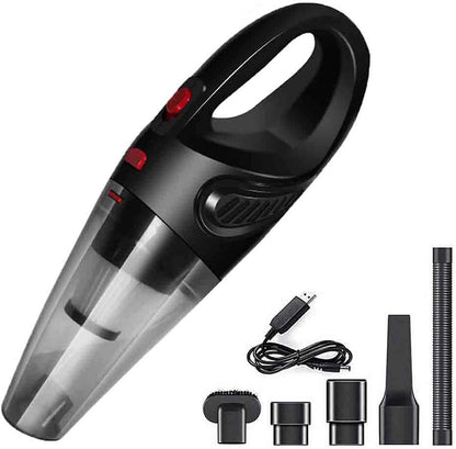 IDEA-TECH Car Vacuum Cleaner, 3.2KPa Strong Cyclone Suction, 12V 120W Rechargeable, for Pet Hair Car Home Cleaning, Black, 355*105*125mm/13.97*4.13*0.16in, BW0002