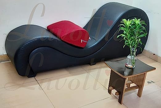 Poppins S-Shape Love Sofa Modern Loveseats Yoga Chaise lounge With Center cushion Love Chair (Brown)