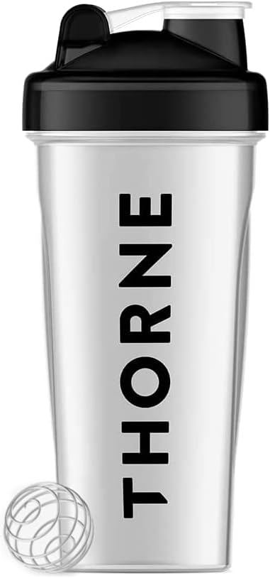 Thorne Protein Shake Bottle - Supplement and Smoothie Shaker - Gym Powder Bottle with Blender - 20 Ounce - For Smooth, Great-tasting Drinks On The Go