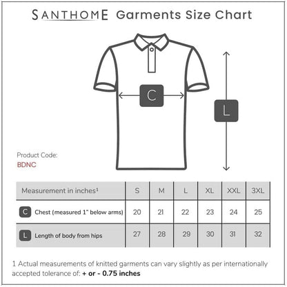 Santhome Men's Basic DryNCool Half Sleeve Polo T-Shirt with UV Protection