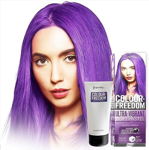 Knight & Wilson Colour-Freedom 150ml Green Emerald Semi-Permanent Hair Colour - Ultra-Vibrant Vegan Firendly Colour Mask with Shine Booster Complex - Ammonia Free Colour Lasts Up To 6-10 Washes