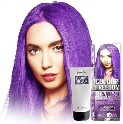 Knight & Wilson Colour-Freedom 150ml Green Emerald Semi-Permanent Hair Colour - Ultra-Vibrant Vegan Firendly Colour Mask with Shine Booster Complex - Ammonia Free Colour Lasts Up To 6-10 Washes