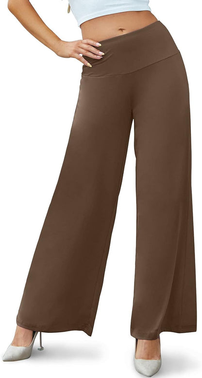 Arolina Women's Stretchy Wide Leg Palazzo Lounge Pants Casual Comfy High Waist Palazzo Pants