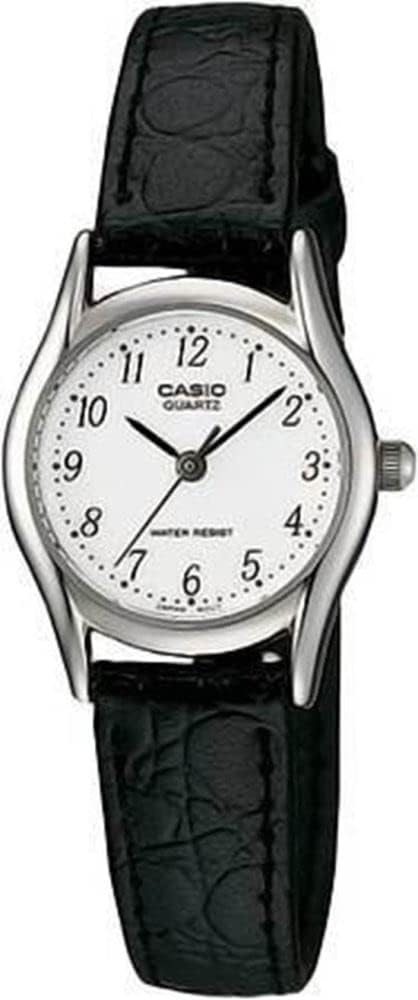 Casio Womens Quartz Watch, Analog Display and Leather Strap