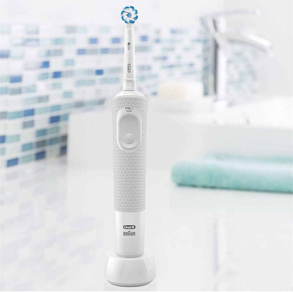 Oral B Vitality D100 CLS Sensi Ultrathin Rechargeable Toothbrush + EB 20-2 Brush Head Bundle