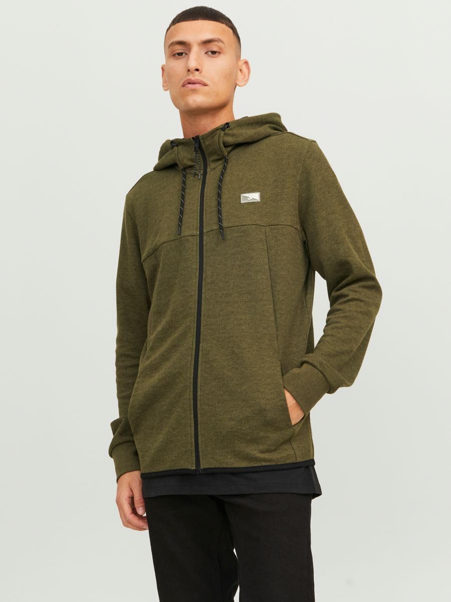 Jack & Jones mens AIR SWEAT ZIP HOOD Sweatshirt (pack of 1)