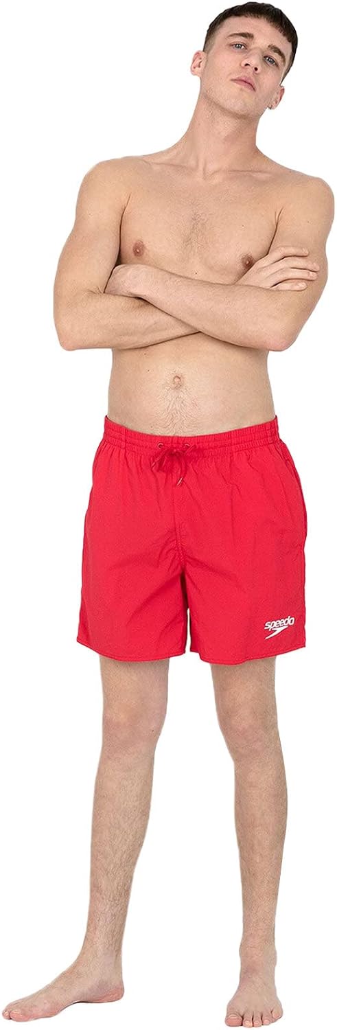 Speedo Essentials 16" Watershorts, Comfortable Fit, Classic Style, Drawstring Waist, Navy, Mens Size XS