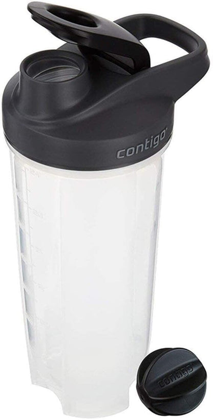 Contigo shake and go fit protein shaker bottle with mixer ball, black, 820 ml, 2095671