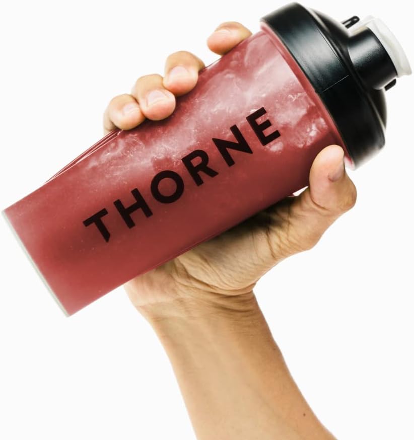 Thorne Protein Shake Bottle - Supplement and Smoothie Shaker - Gym Powder Bottle with Blender - 20 Ounce - For Smooth, Great-tasting Drinks On The Go