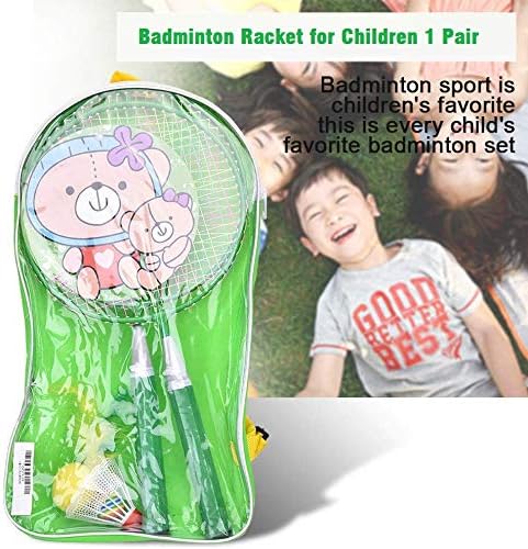 Badminton Racket for Children 1 Pair, Nylon Alloy Durable Badminton Racquet Set for Kids Indoor/Outdoor Sport Game（Including 4 Badminton and 2 Table Tennis）