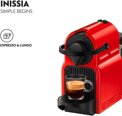 NESPRESSO Inissia C40 Red Bundle Coffee Machine- UAE Version