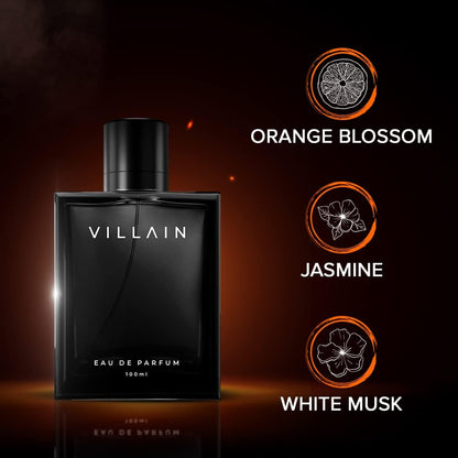 Villain Long Lasting Perfume For Men 100 Ml - Eau De Parfum Men - Premium Long Lasting Perfume & Fragrance Spray - Woody & Spicy