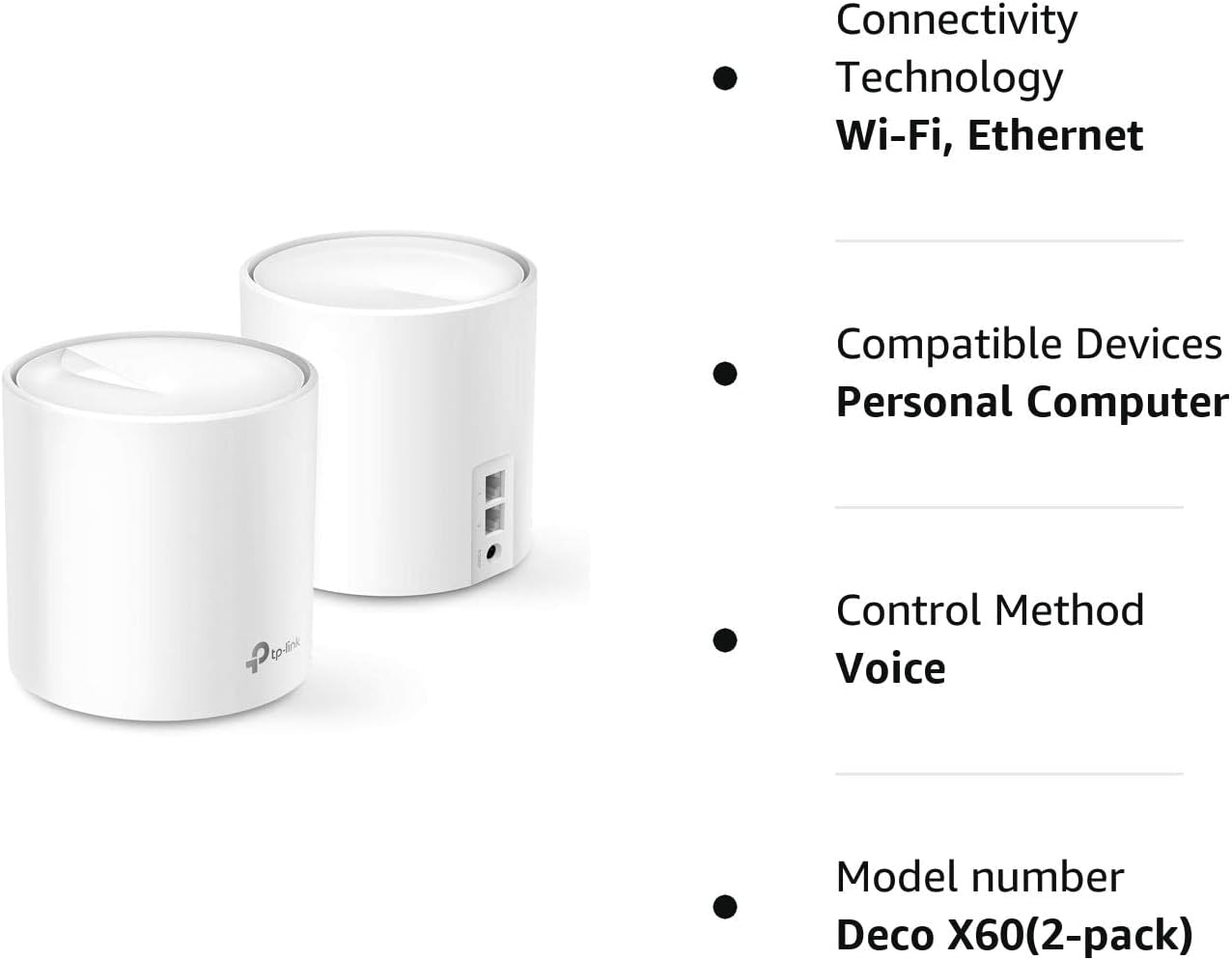 TP-Link AX1800 Whole Home Mesh Wi-Fi 6 System - Covers up to 5800 Sq.Ft, Replaces WiFi Routers and WiFi Extenders, Works with Alexa, Deco X20(3-Pack)