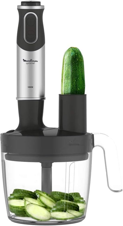 Moulinex Easy Chef Hand Blender with 800 ml Beaker, 450W, White, Plastic/Stainless Steel, DD451127