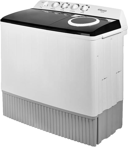 Super General 20 kg Twin-tub Semi-Automatic Washing Machine, White/Black, efficient Top-Load Washer with Lint Filter, Spin-Dry, SGW-2056, 102 x 62 x 105 cm, 1 Year Warranty