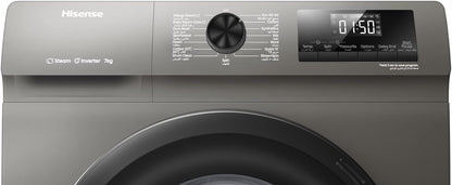 Hisense 7Kg Front Loading Washing Machine 1200 Rpm Silver Model Wfpv7012Mt -1 Years Full Warranty.