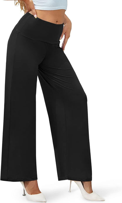 Arolina Women's Stretchy Wide Leg Palazzo Lounge Pants Casual Comfy High Waist Palazzo Pants