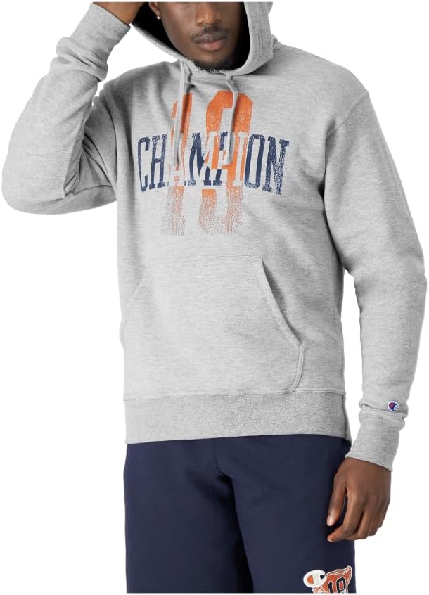 Champion mens Graphic Powerblend Fleece Hood Graphic Powerblend Fleece Hoodie