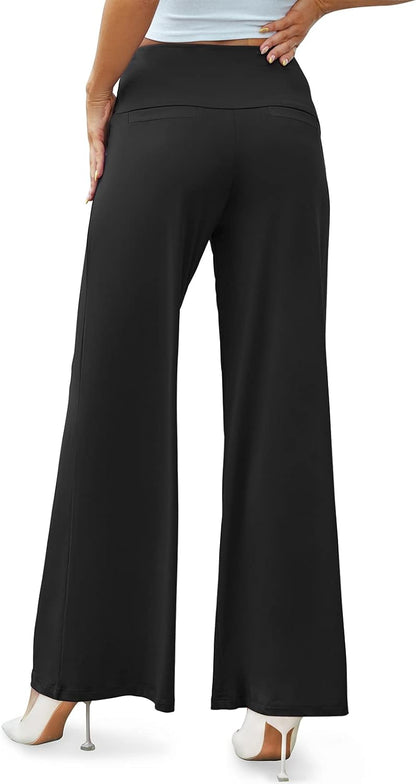 Arolina Women's Stretchy Wide Leg Palazzo Lounge Pants Casual Comfy High Waist Palazzo Pants