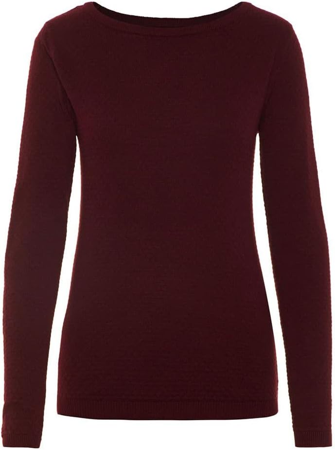 Vero Moda Women's Vmcare Structure Ls O-neck Blou Ga Noos Sweater