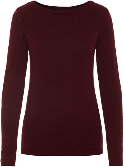 Vero Moda Women's Vmcare Structure Ls O-neck Blou Ga Noos Sweater