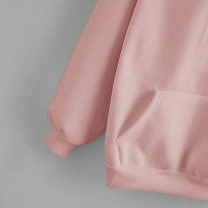 Women Hoodie Sweatshirt Fankle Sale Long Sleeve Drawstring Solid Tops Blouse Coat with Pockets