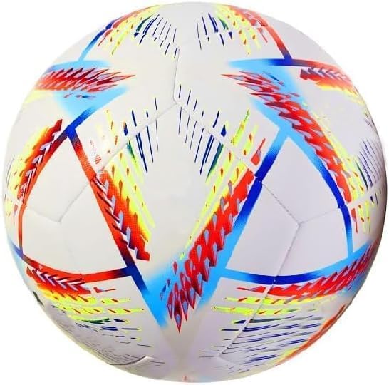 FIFA World Cup 2022 Soccer Ball, with Free Air Pump and Affordable Replica of the Official 2022 Football - Size 5, Unisex-Adult, Great Bounce and Shape, Perfect for Casual Play and Training