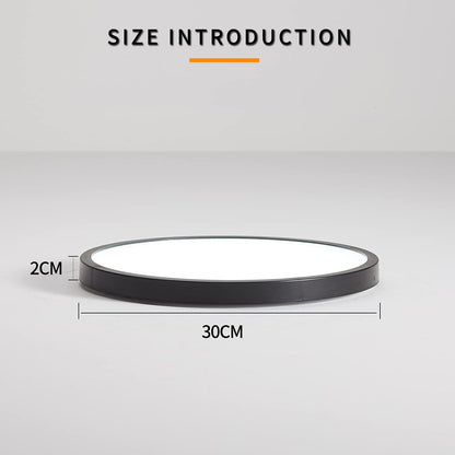 Dimmable LED Flush Mount Ceiling Light, 28W 3220LM 30x2CM Wireless APP Remote Control Smart Lights for Home, Modern Ultrathin Warm White 3 Color in One LED Flush Mount Smart LED Ceiling Light, Black