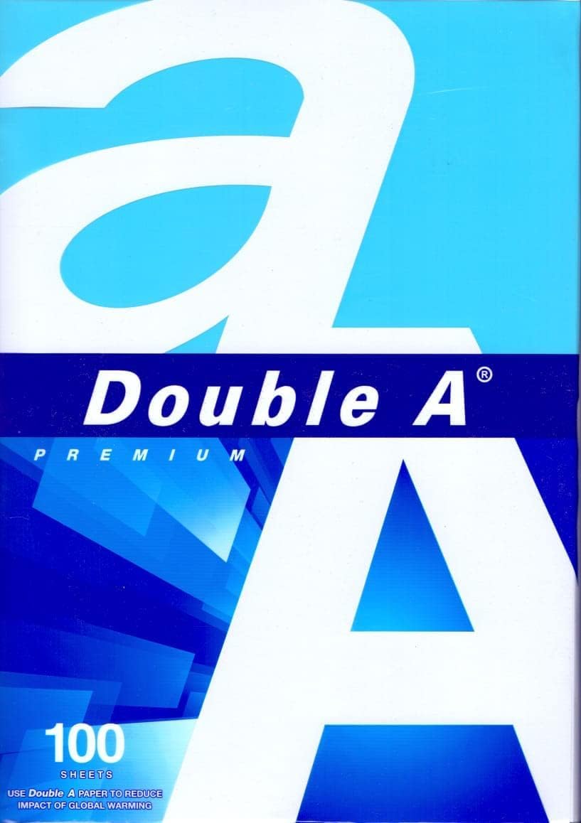 Double A - Printer Copy Paper, Size A4, GSM 80, 100 Pages Ream