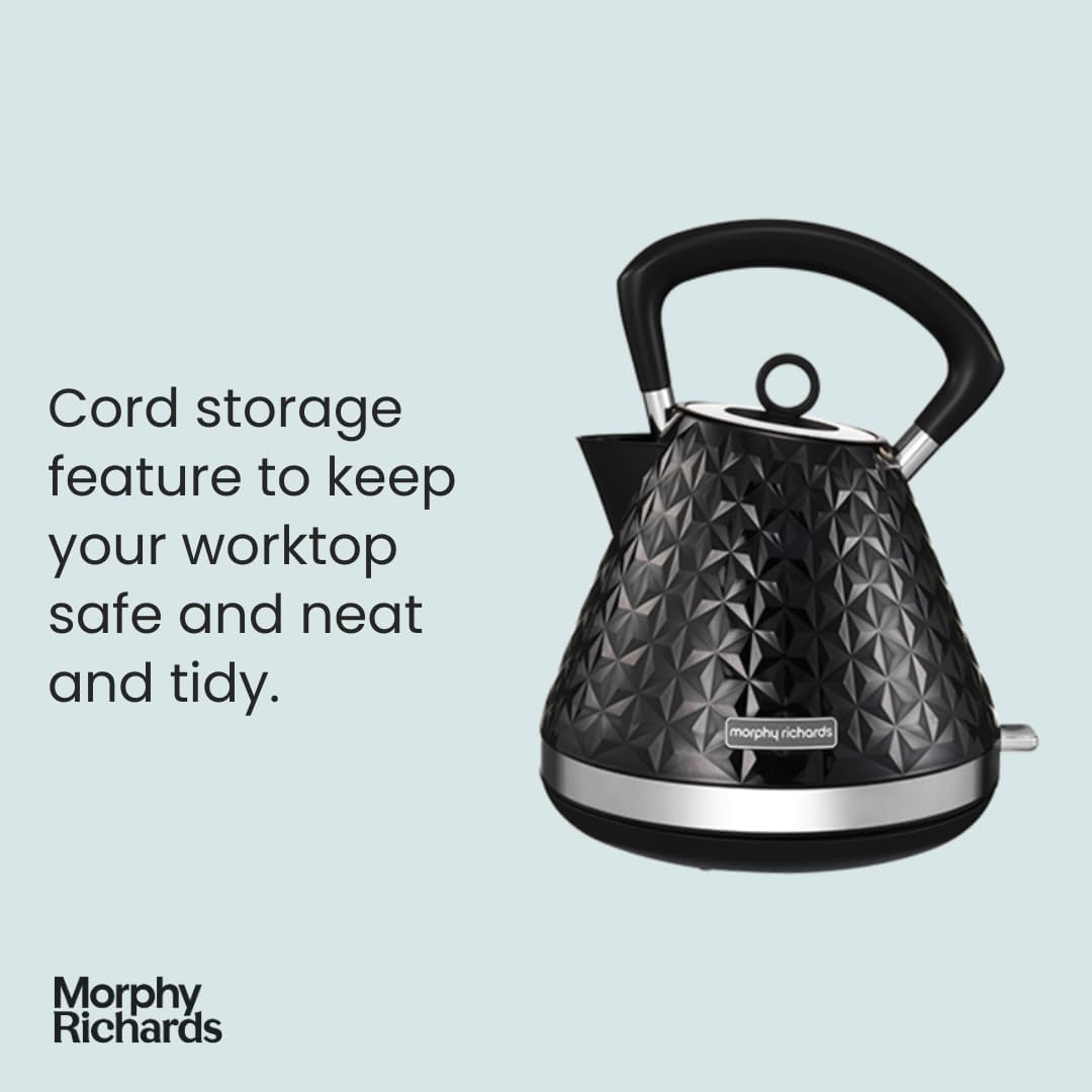 Morphy Richards PYRAMID 3000W KETTLE TRADITIONAL BLACK, 108131