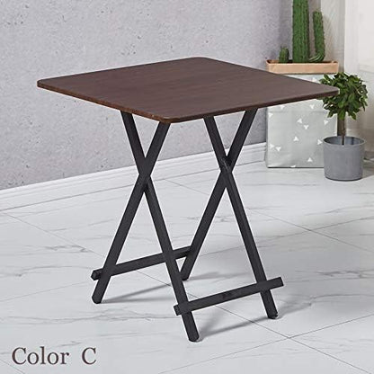 KH Multifunctional Folding Table,Wooden Square Table,Portable Camping Table,Dining table,Garden, Picnic,Coffee table (Color C)