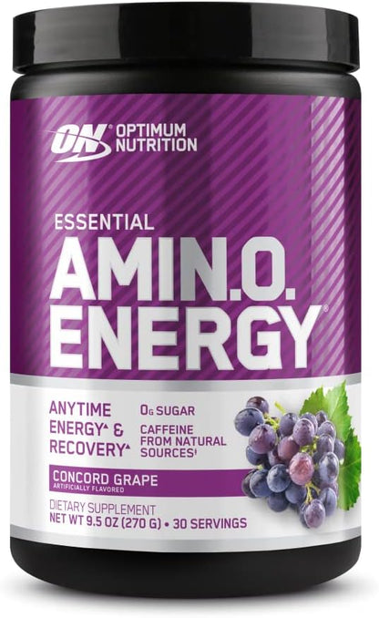 Optimum Nutrition (ON) Amino Energy - Pre Workout With Green Tea, Bcaa, Amino Acids, Keto Friendly, Green Coffee Extract, 0 Grams of Sugar, Anytime Energy Powder - Watermelon, 270 G, 30 Servings