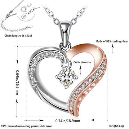 Swarovski Elements 925 Sterling Silver Pendent Necklace for Women Gift JRosee Jewelry