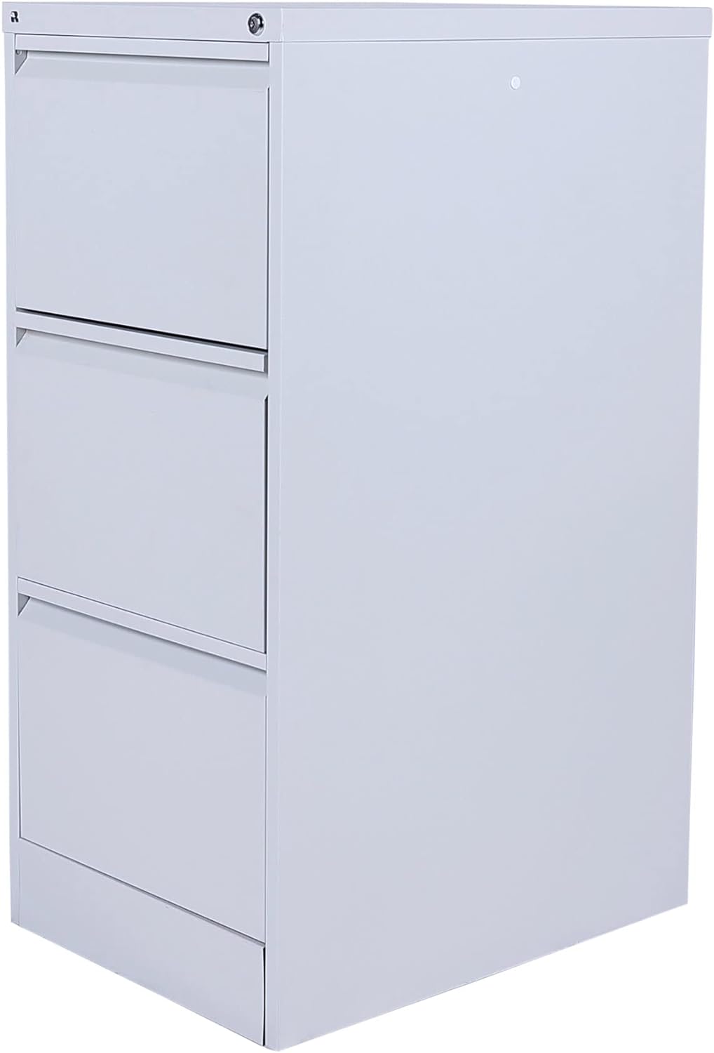 RIGID Steel Vertical Filing Cabinet Large Storage steel Cabinet, Metal Portable Cabinet with 3 Drawers for Legal (White)