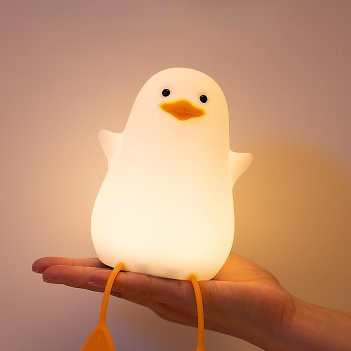 ECVV Cute Seagull Night Light for Kids,Soft Silicone Rechargeable Night Lamp for Kids Room | Touch Control Dimming,Cute Portable Night Light | Gifts for Boys Girls