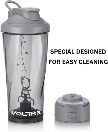 VOLTRX Premium Electric Protein Shaker Bottle, Made with Tritan - BPA Free - 24 oz Vortex Portable Mixer Cup/USB Rechargeable Shaker Cups for Protein Shakes, FDA Approved (Black)